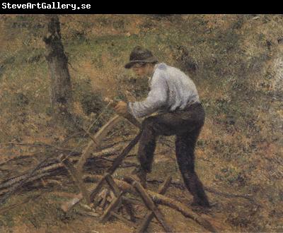 Camille Pissarro Pere Melon Sawing Wood,Pontoise (nn02)